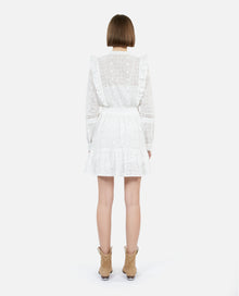 Short Dress In English Embroidery | Women | White