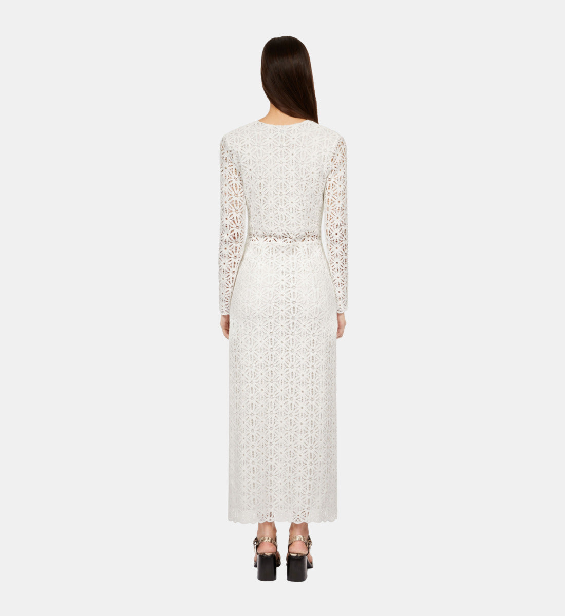 Long Guipure Dress | Women | White