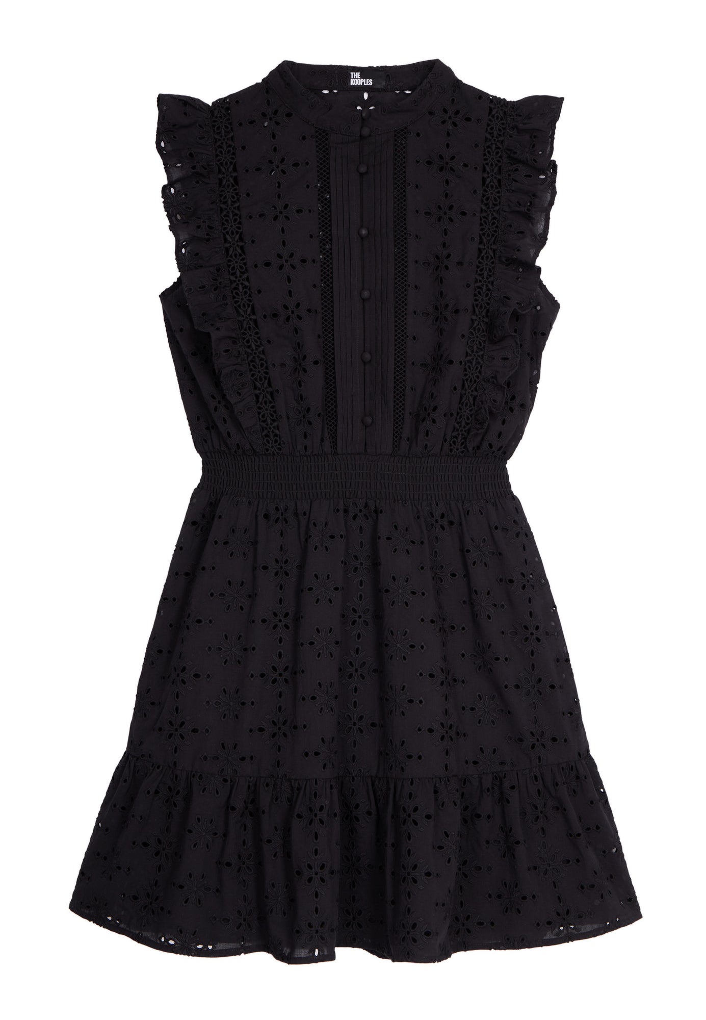 Short Dress In English Embroidery | Women | Black