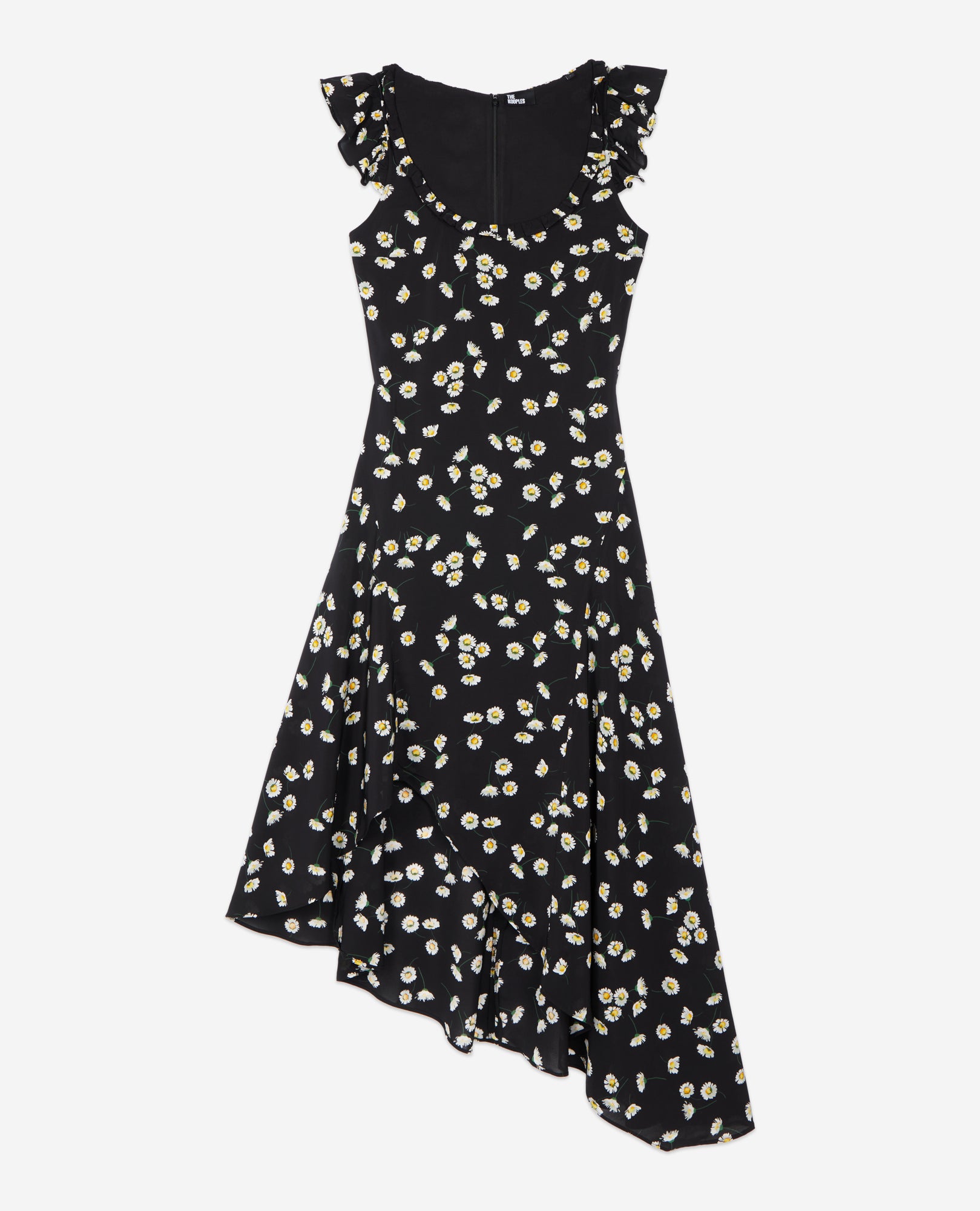 Floral Printed Long Dress | Women | Black x White