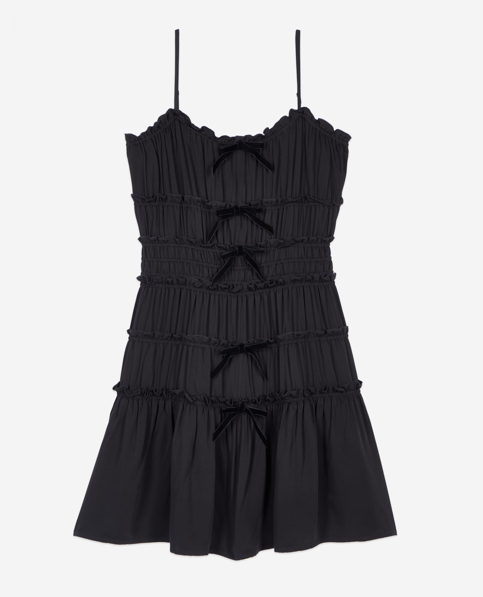 Short Dress With Bows | Women | Black