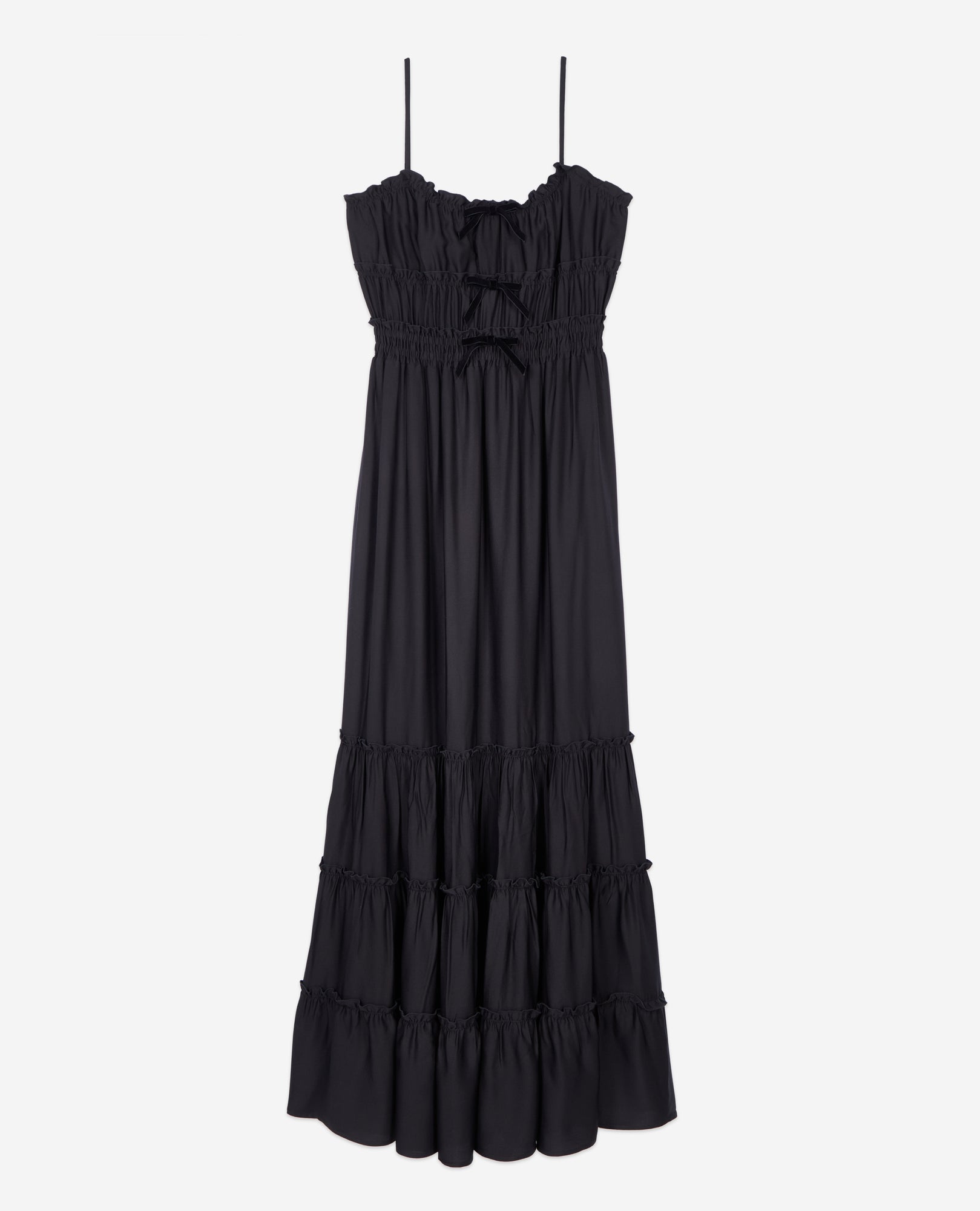 Long Dress With Bows | Women | Black