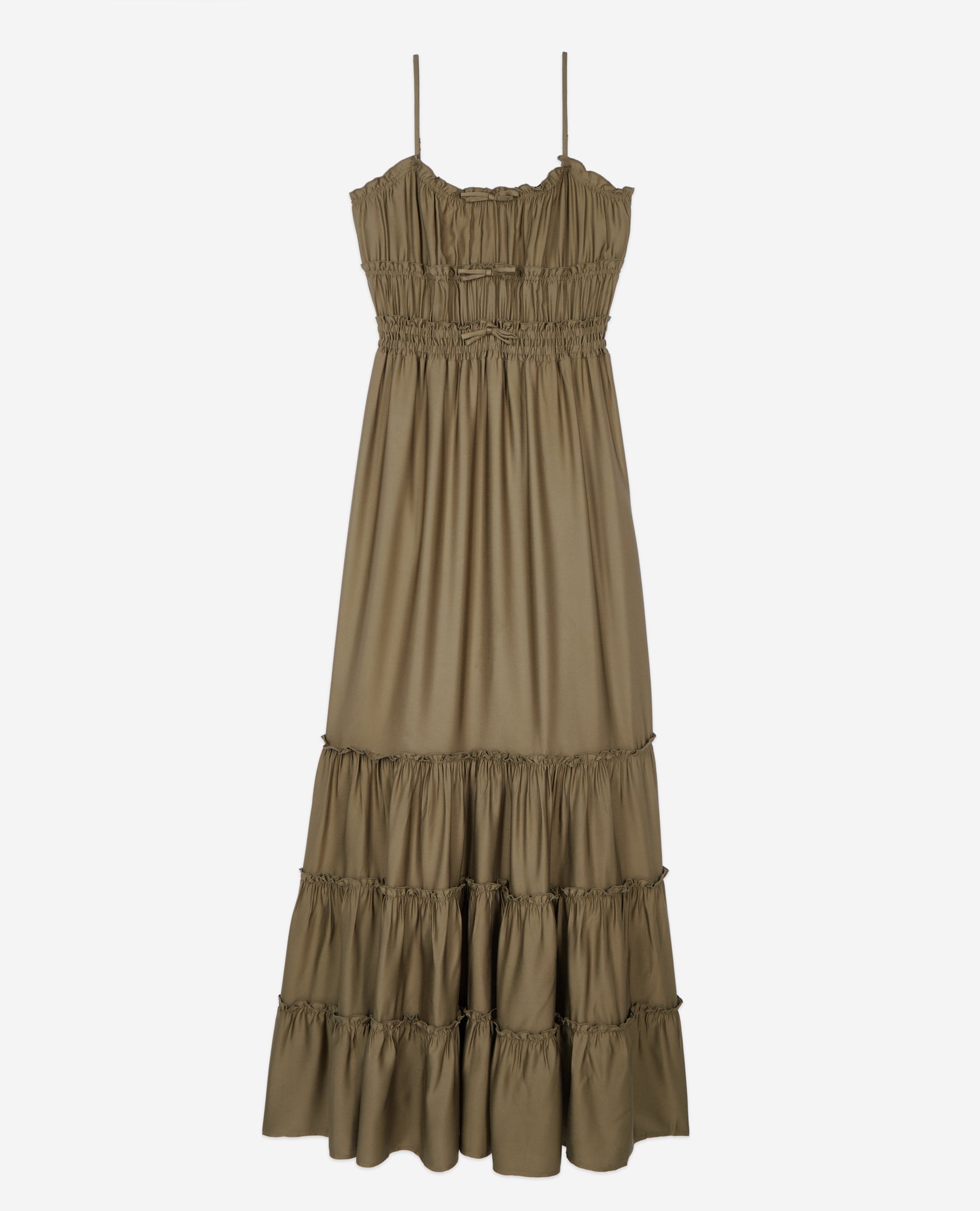 Long Dress With Bows | Women | Khaki