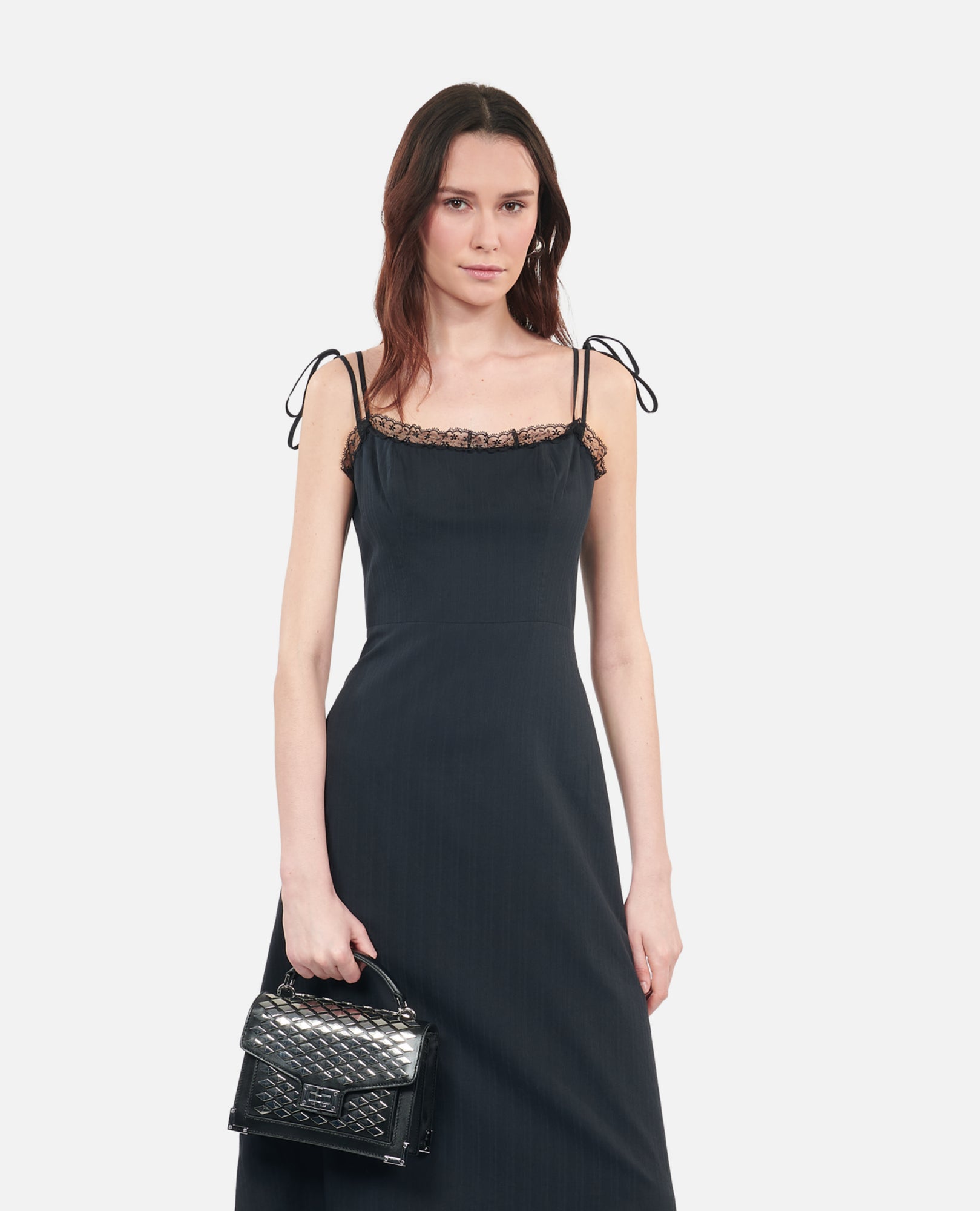 Long Dress With Lace | Women | Black