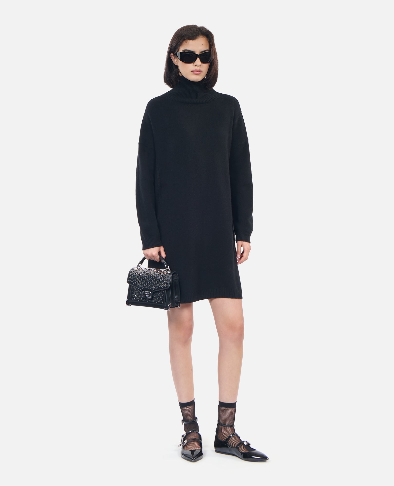 Short Cashmere Sweater Dress | Women | Black