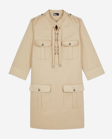 Short Safari Dress | Women | Beige