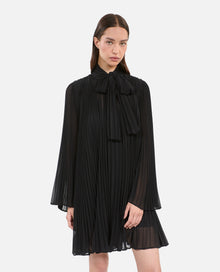 Short Pleated Dress | Women | Black