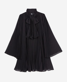 Short Pleated Dress | Women | Black