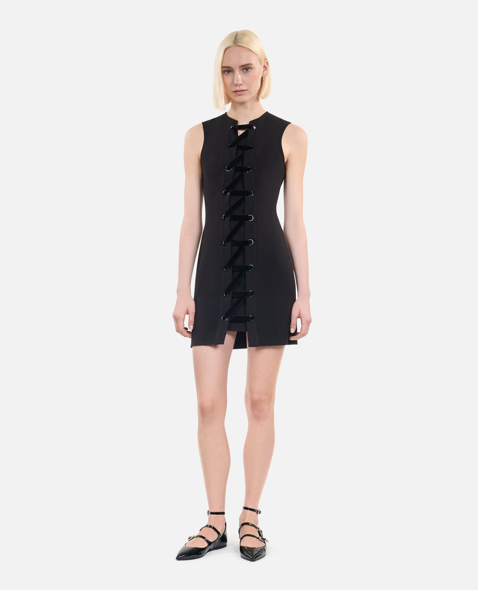 Short Dress With Lacing | Women | Black