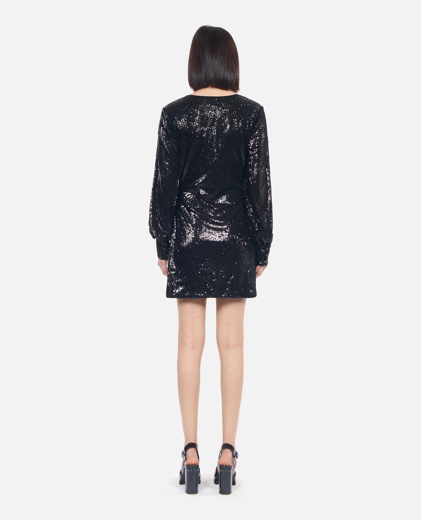 Short Sequin Dress | Women | Black