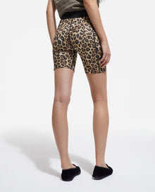 Print Technical Cycling Shorts | Women | Leopard