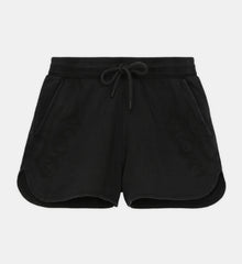 Fleece Shorts With Western-Style Embroidery | Women | Black Washed