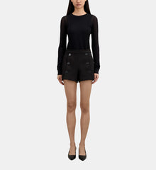 Crepe Shorts | Women | Black