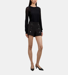 Crepe Shorts | Women | Black