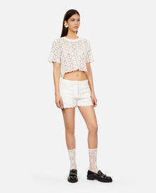 Guipure Shorts | Women | White