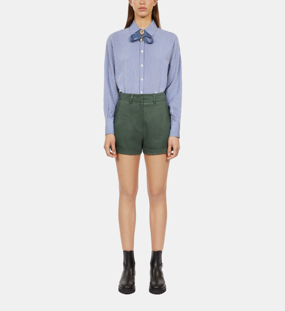 Khaki Suit Shorts | Women | Wood Khaki