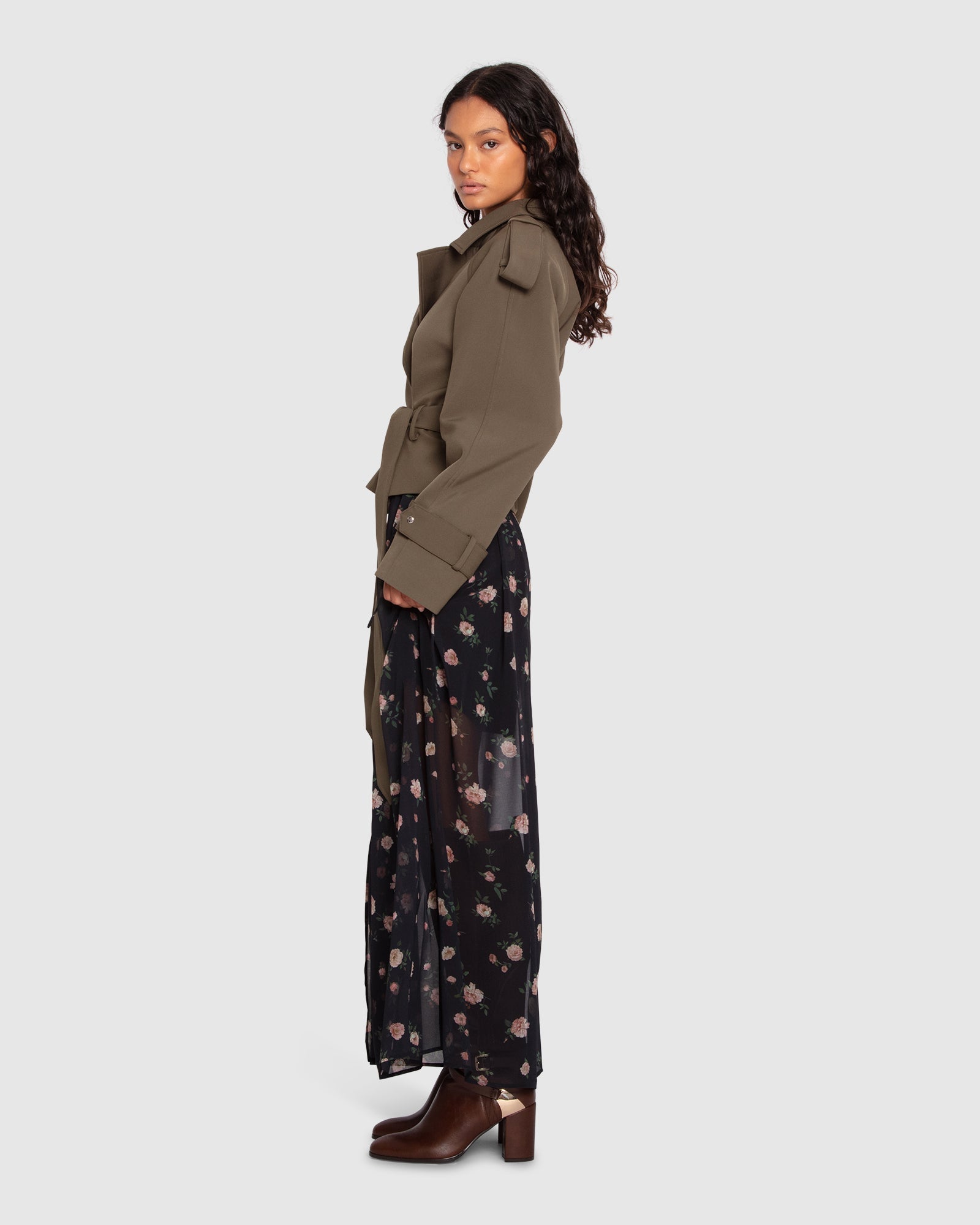 Women | Fast Car Cropped Trench | Military