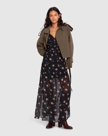 Women | Fast Car Cropped Trench | Military
