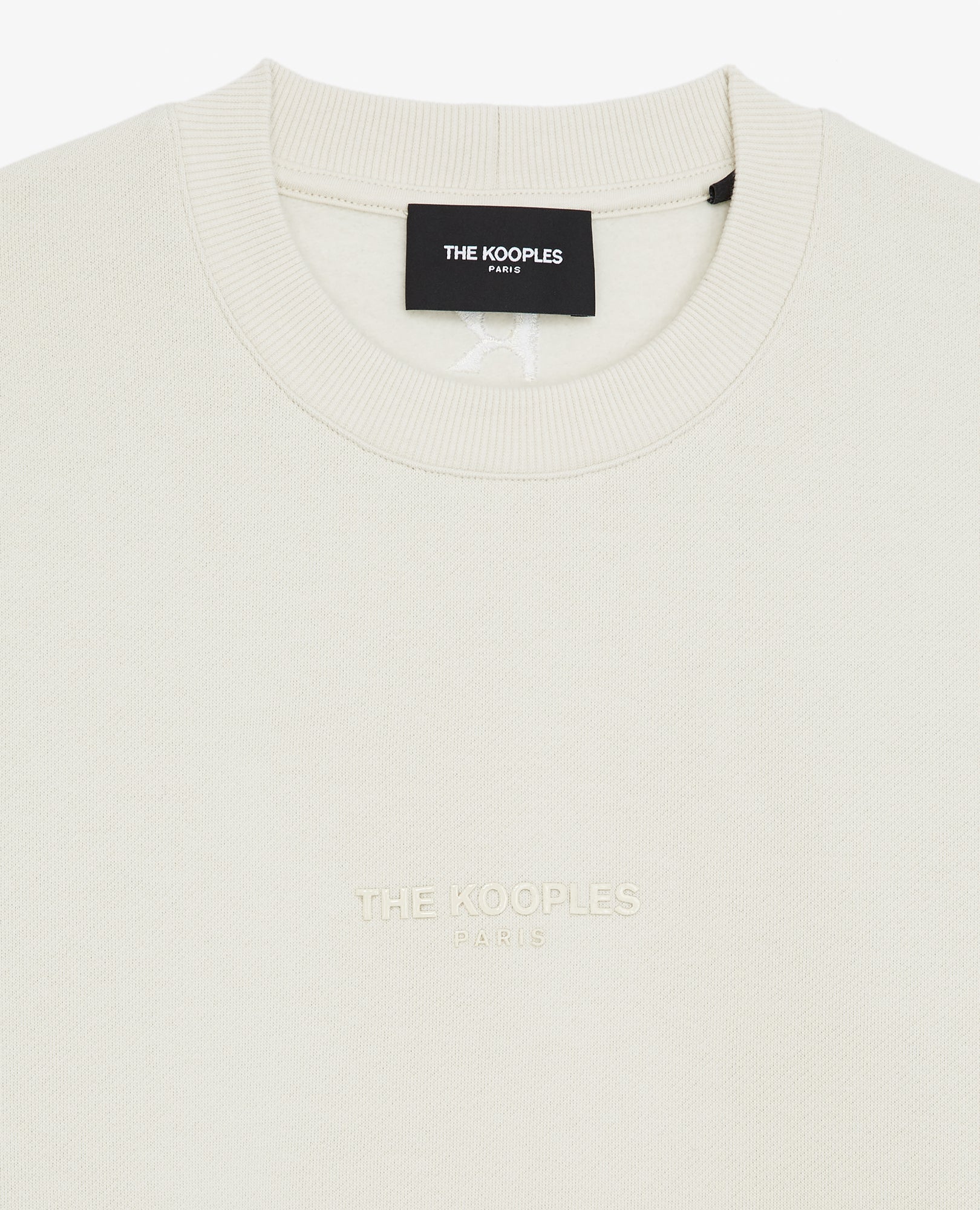 Sweatshirt In Cotton W/The Kooples Logo | Women | Ecru