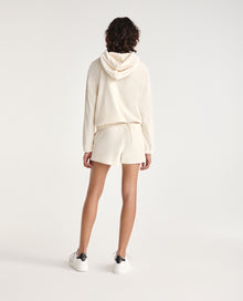 Sweatshirt With Eyelet Pouch Pocket | Women | Ecru