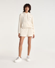 Sweatshirt With Eyelet Pouch Pocket | Women | Ecru