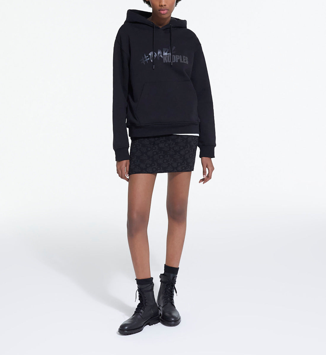 Sweatshirt With The Kooples Logo | Women | Black