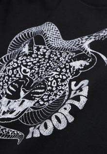 Sweatshirt With Snake Leopard Serigraphy | Women | Black