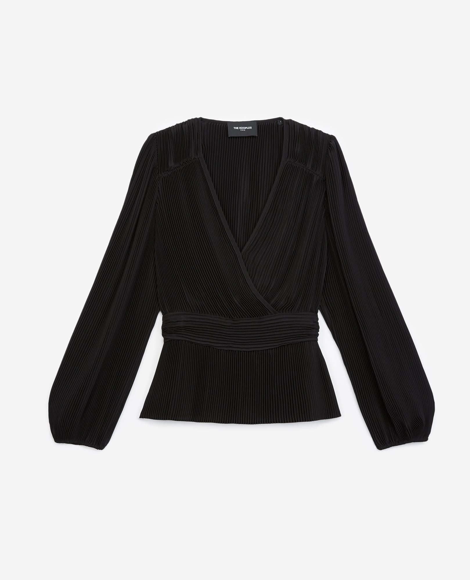 Wrap Top With Pleating | Women | Black