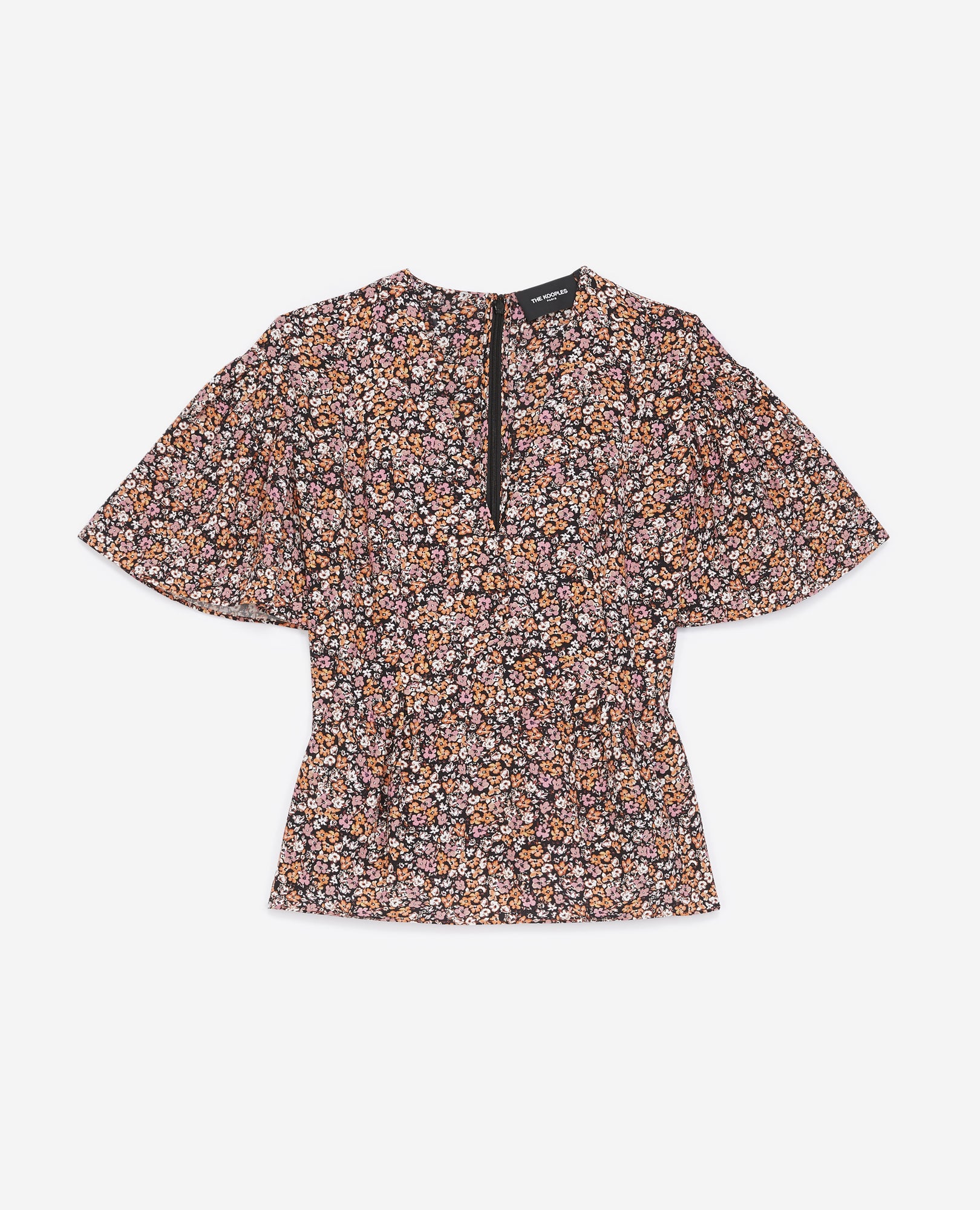 Flowing Frilly Top With Floral Print | Women | Pink