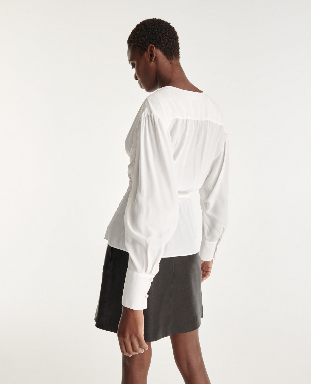 Flowing Draped Top | Women | White