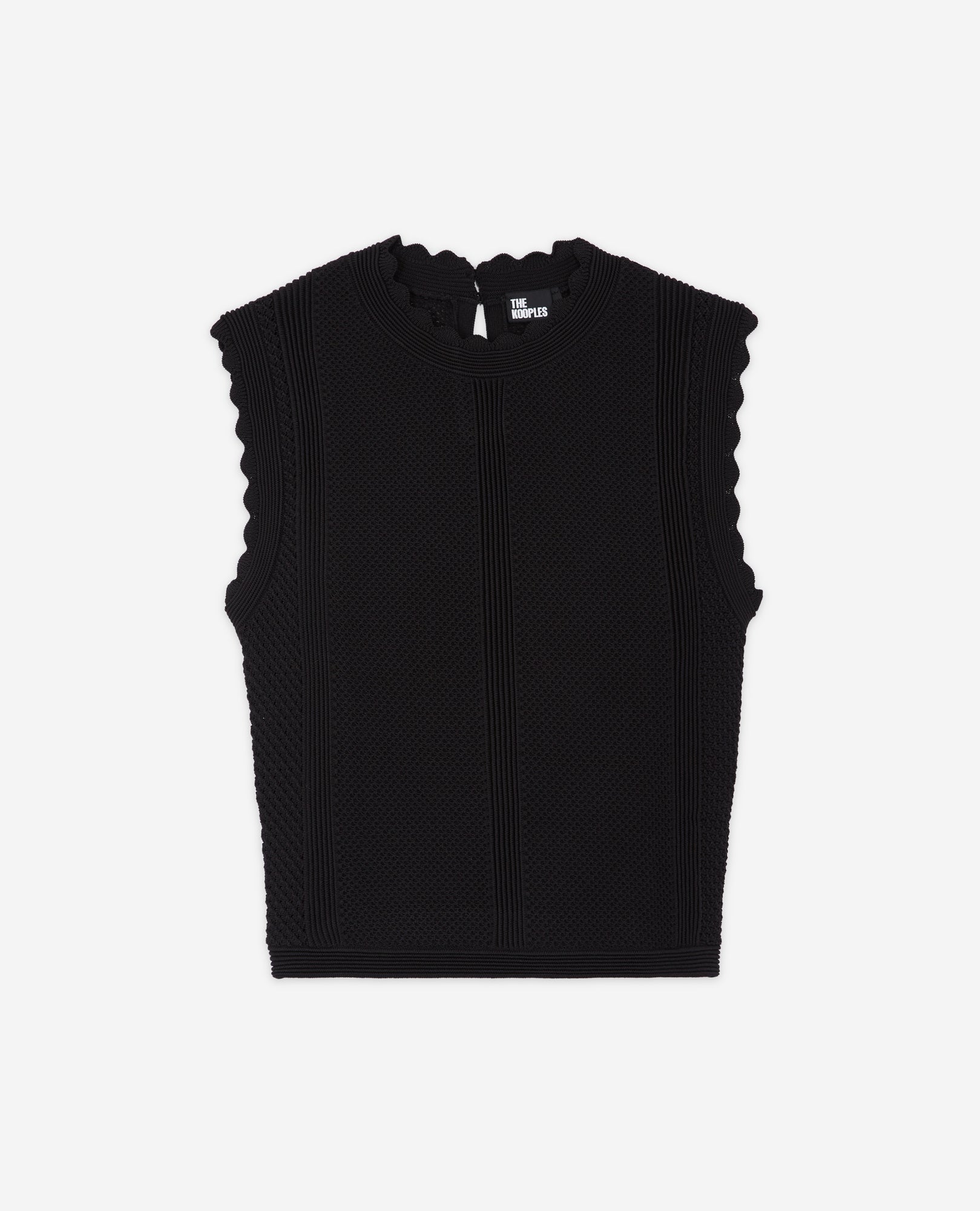 Openwork Knit Top | Women | Black