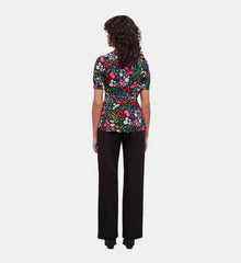 Printed Top With Buttoning | Women | Multicolorlor