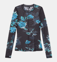 Printed T-Shirt | Women | Black Blue