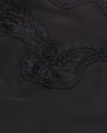 Silk Camisole With Lace Details | Women | Black