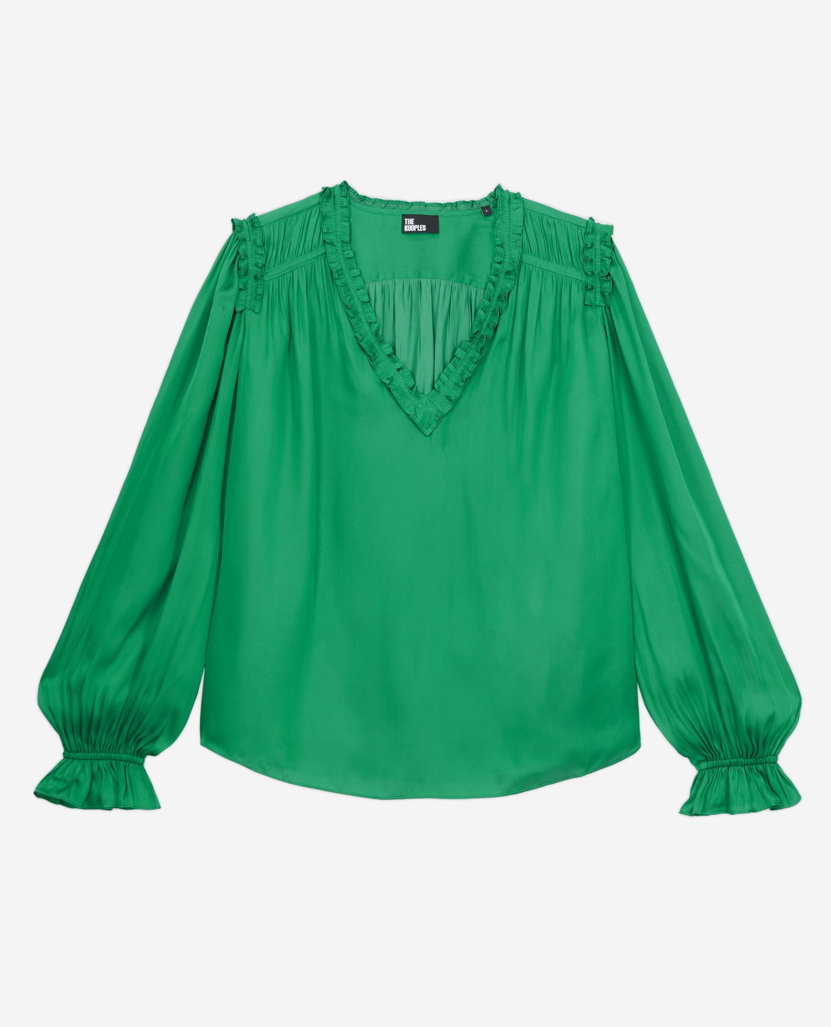 Top With Shirring | Women | Green