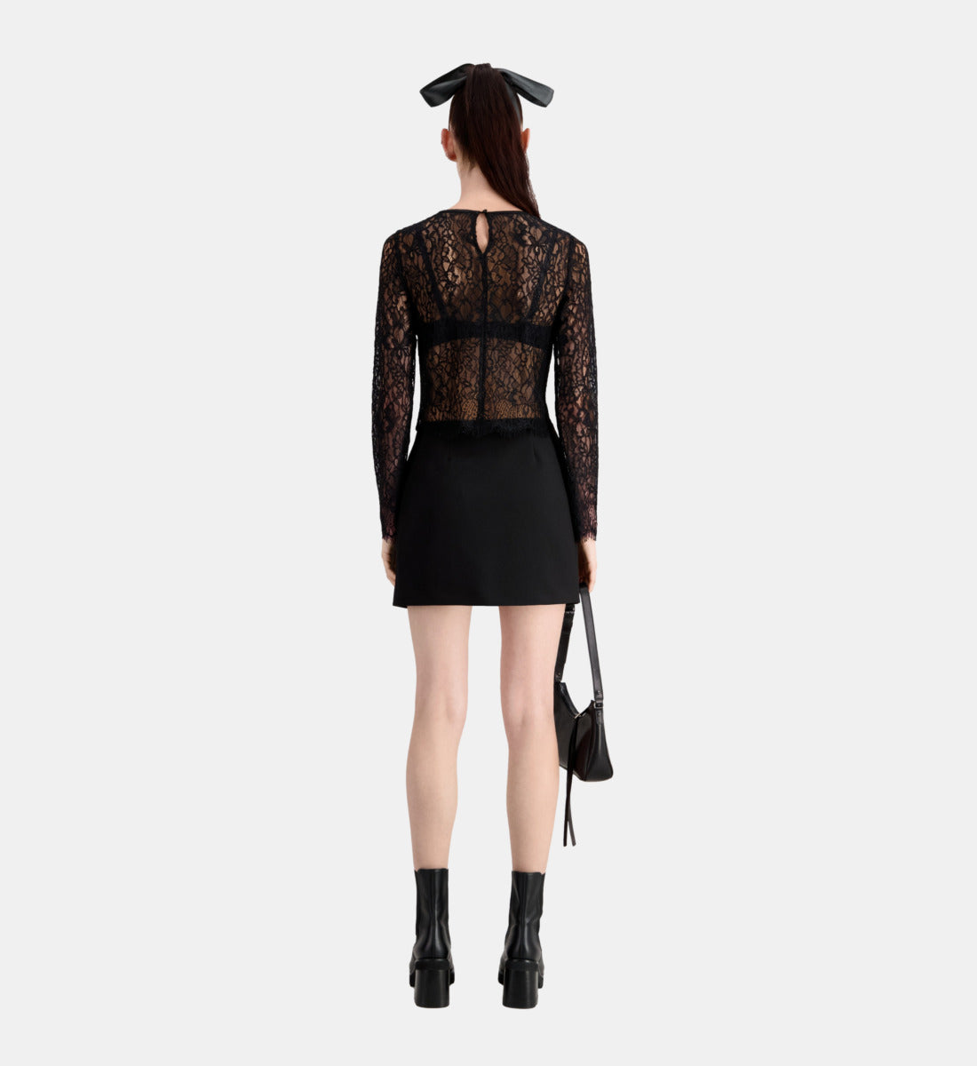 Short Lace Top | Women | Black