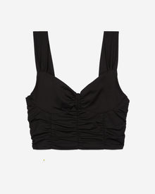 Short Top With Draping | Women | Black