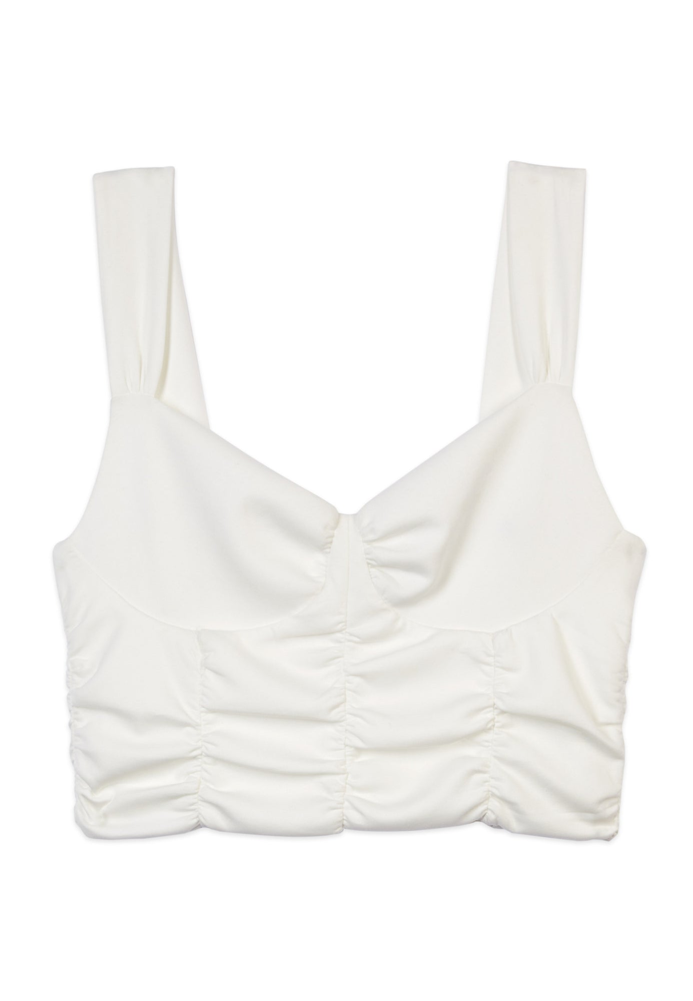 Short Top With Draping | Women | Ecru