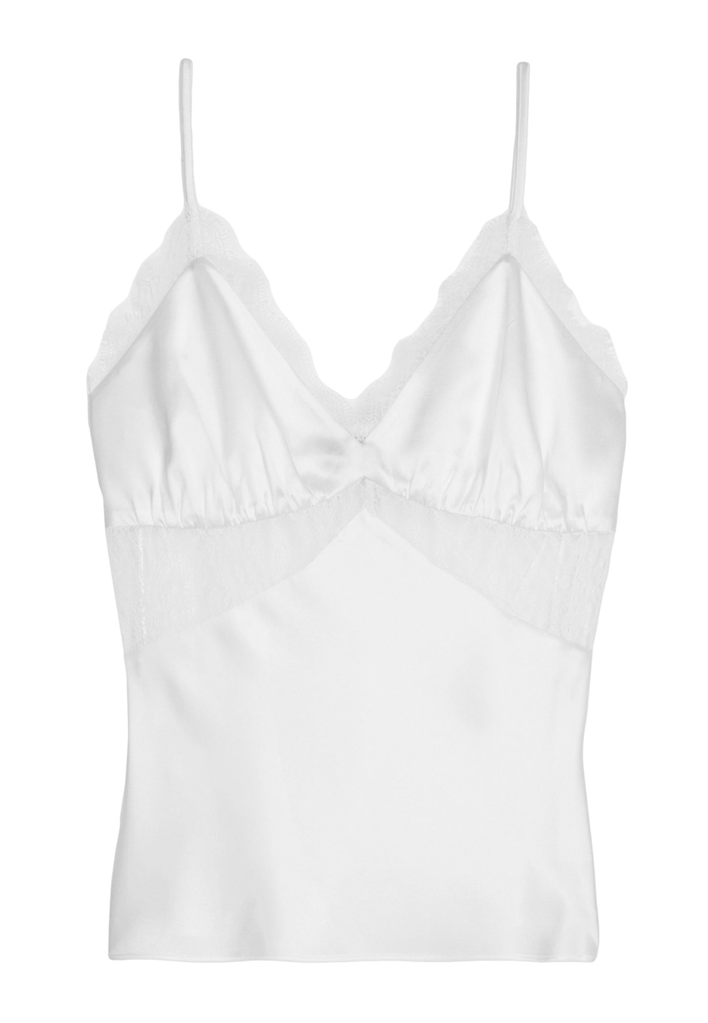 Silk Camisole With Lace | Women | Ecru