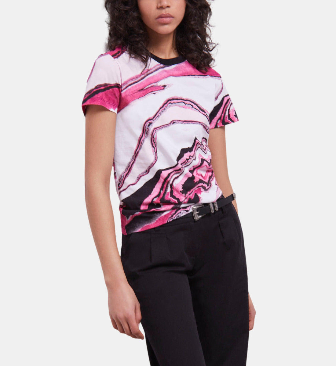 Printed T-Shirt | Women | White Pink