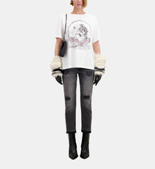 T-Shirt With Vintage Skull Serigraphy | Women | White