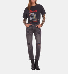 T-Shirt With Eagle Serigraphy | Women | Black Washed