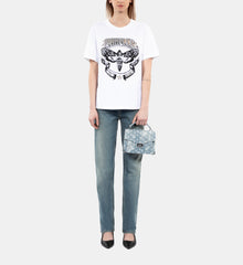 T-Shirt With Skull Butterfly Serigraphy | Women | White