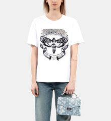 T-Shirt With Skull Butterfly Serigraphy | Women | White