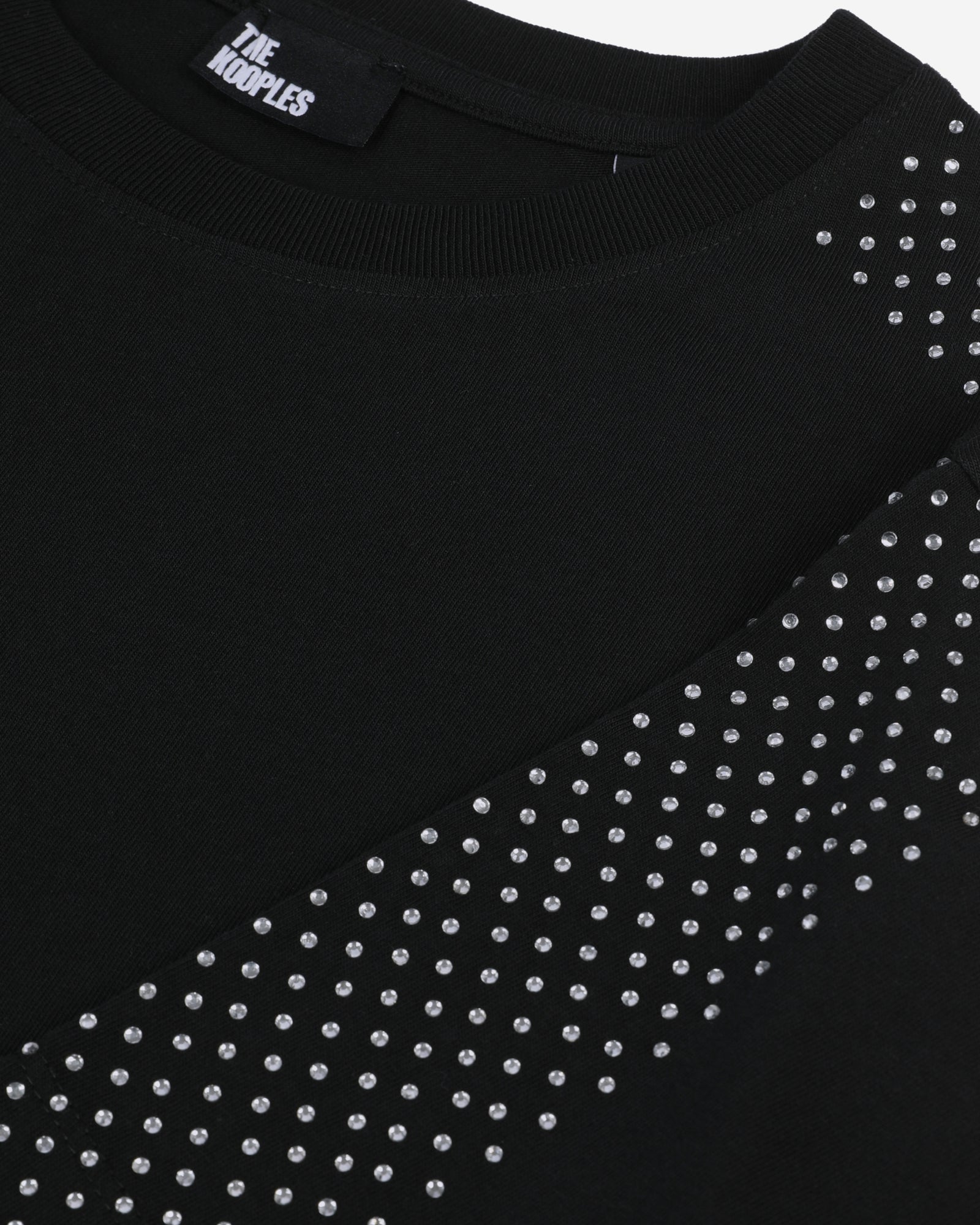 T-Shirt With Rhinestones | Women | Black