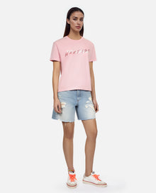 What Is T-Shirt With Rhinestones | Women | Powder Pink