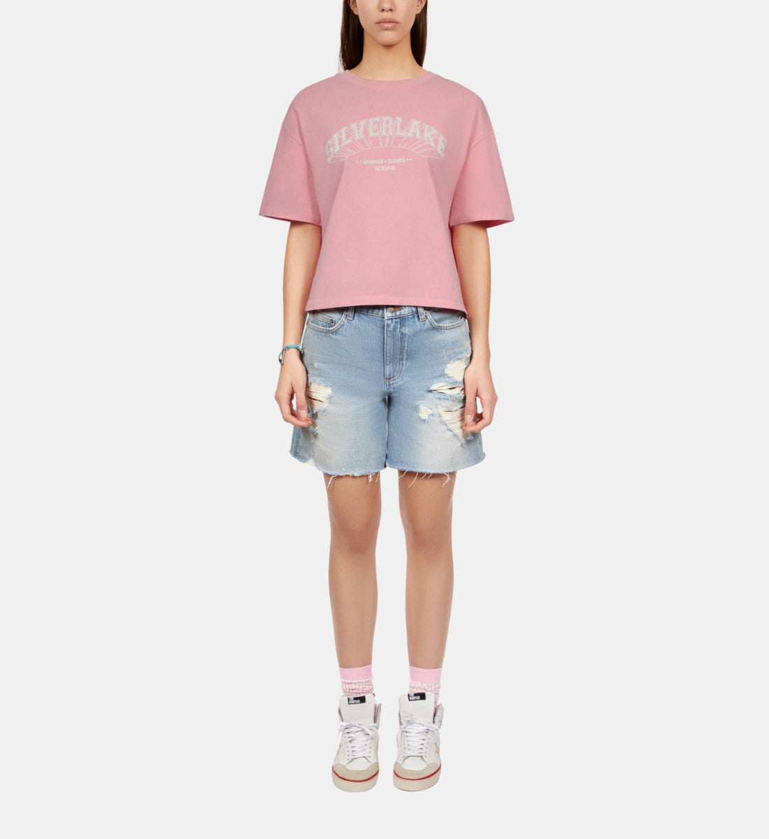 Light T-Shirt With Silverlake Serigraphy | Women | Sweet Pink