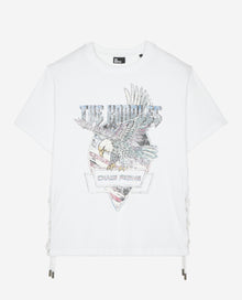 T-Shirt With Lacing And Eagle Serigraphy | Women | White