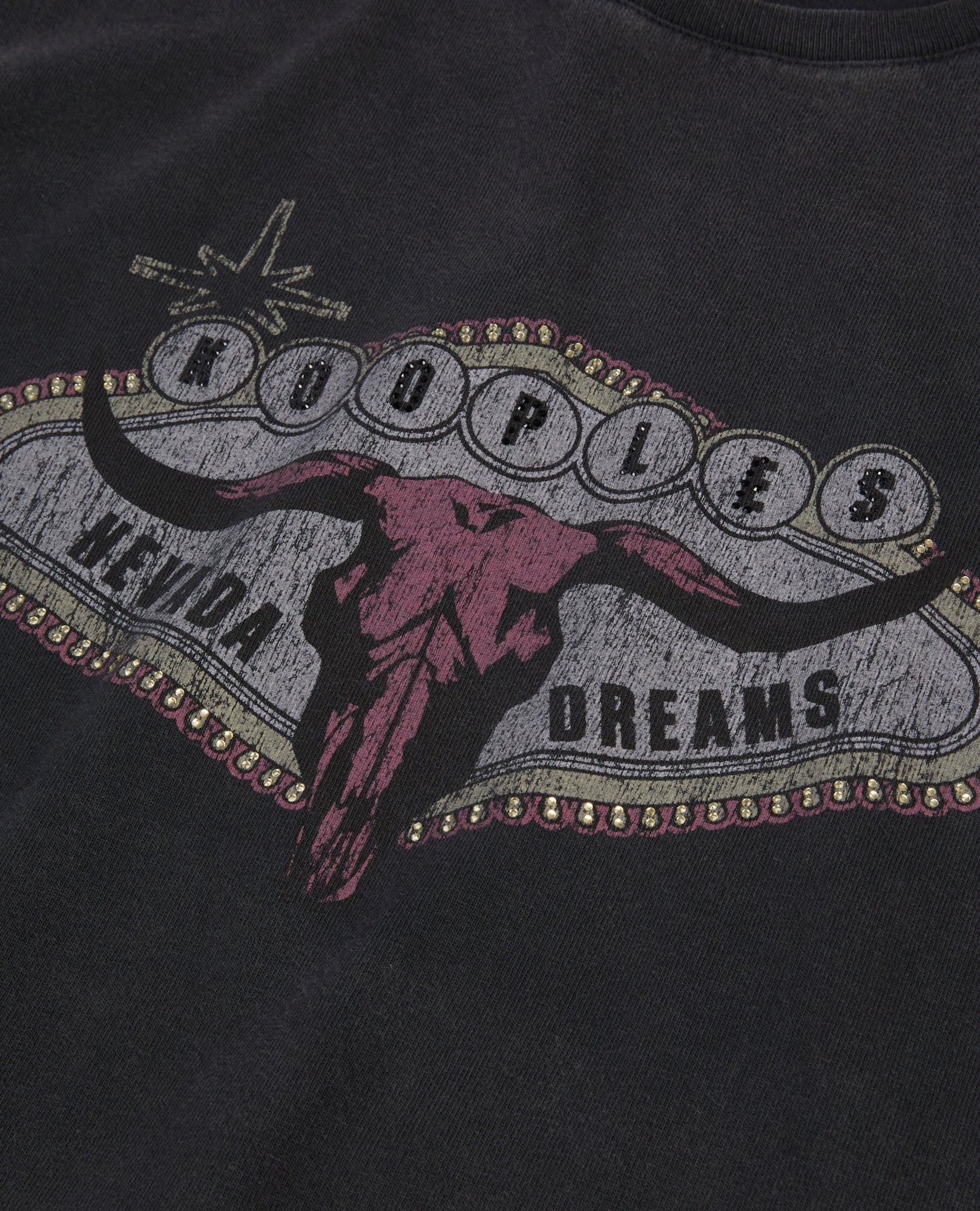 T-Shirt With Nevada Dreams Serigraphy | Women | Black Washed