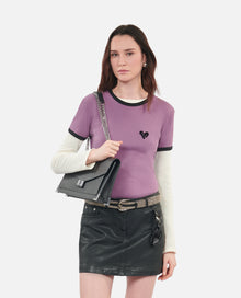 Purple Kooples Heart T-Shirt | Women | Prune